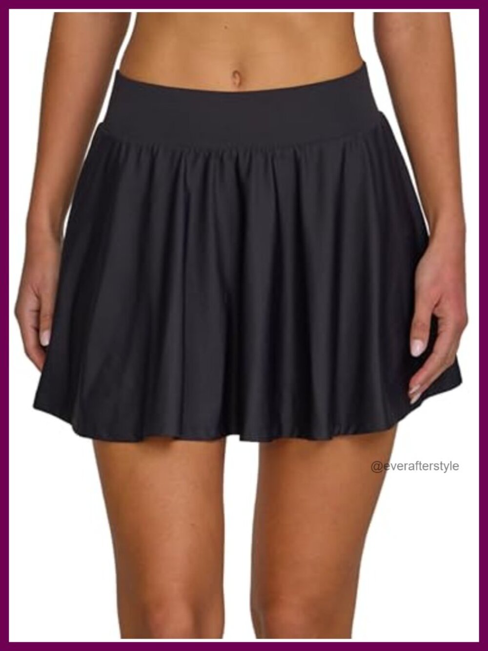 Women's Pleated Tennis Skort with Built-in Shorts & Pocket